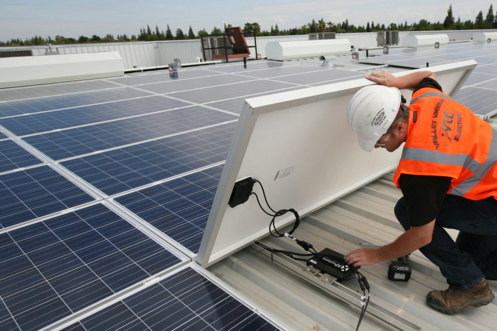 solar microinverter installation roof