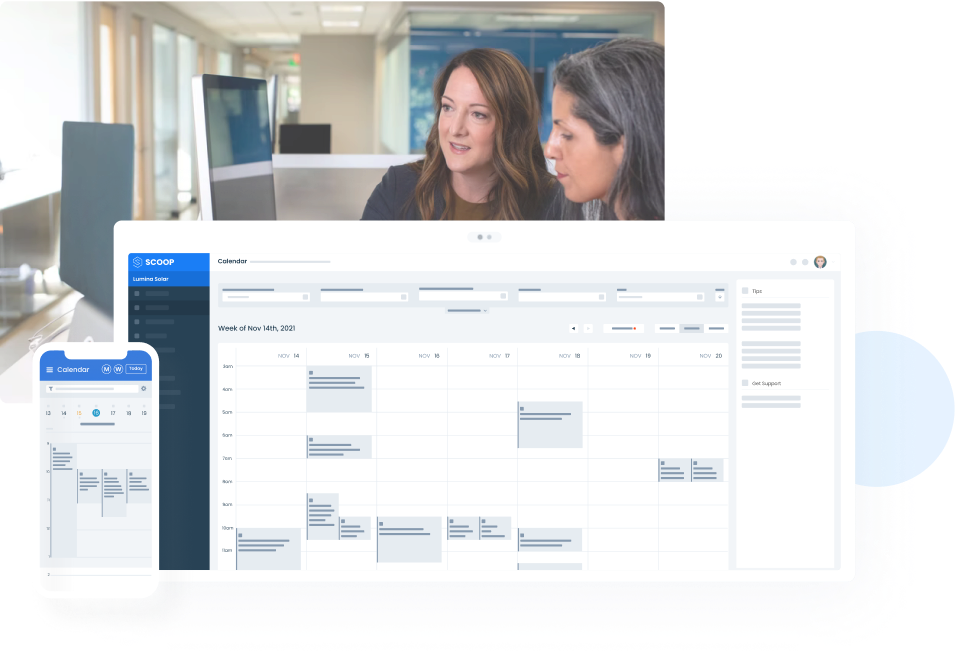 Scoop Solar Project Management Calendar & Scheduling