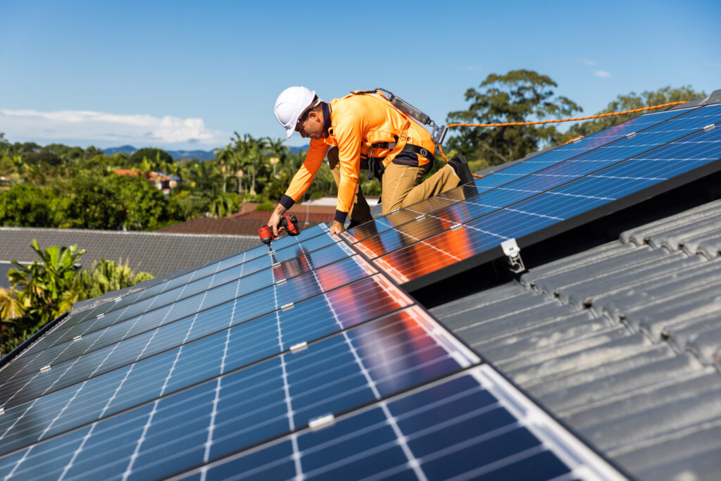 residential solar panel installation technician