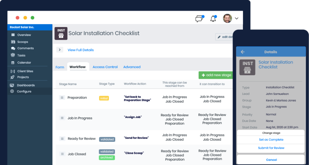 Scoop Solar Installation Checklist App