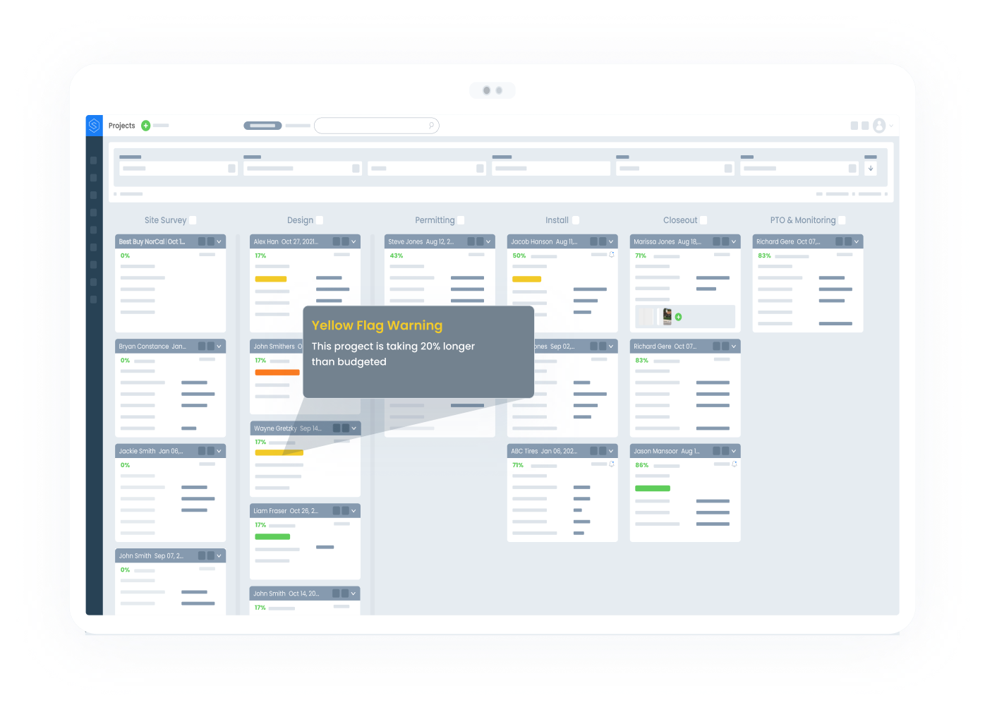 Proejct Tracker Live Dashboard