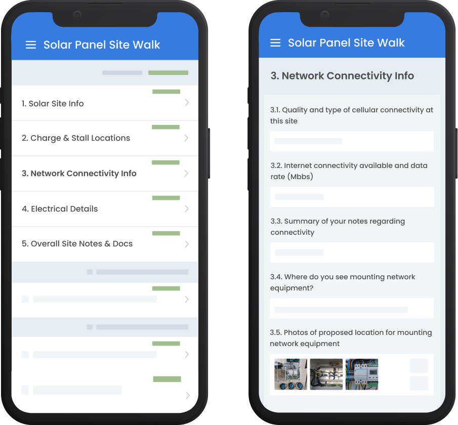 solar install data collection mobile app