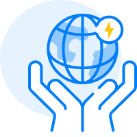 globe hands partner icon