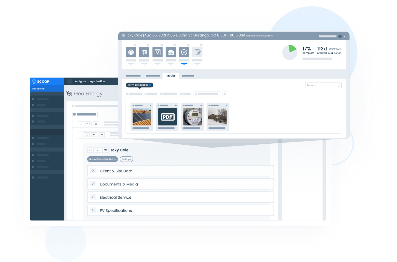 Scoop Solar Project Management Site Photos Client Information Capture Data