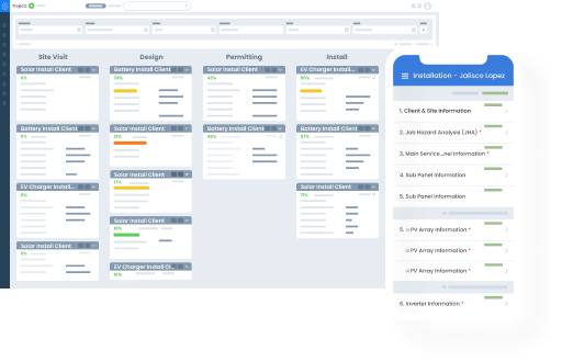 Project Dashboard with Install Mobile App