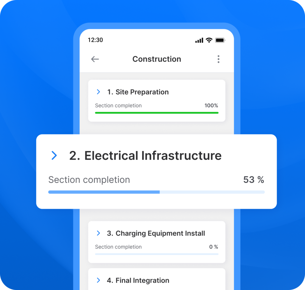 EV Charging Mobile App Zoom In