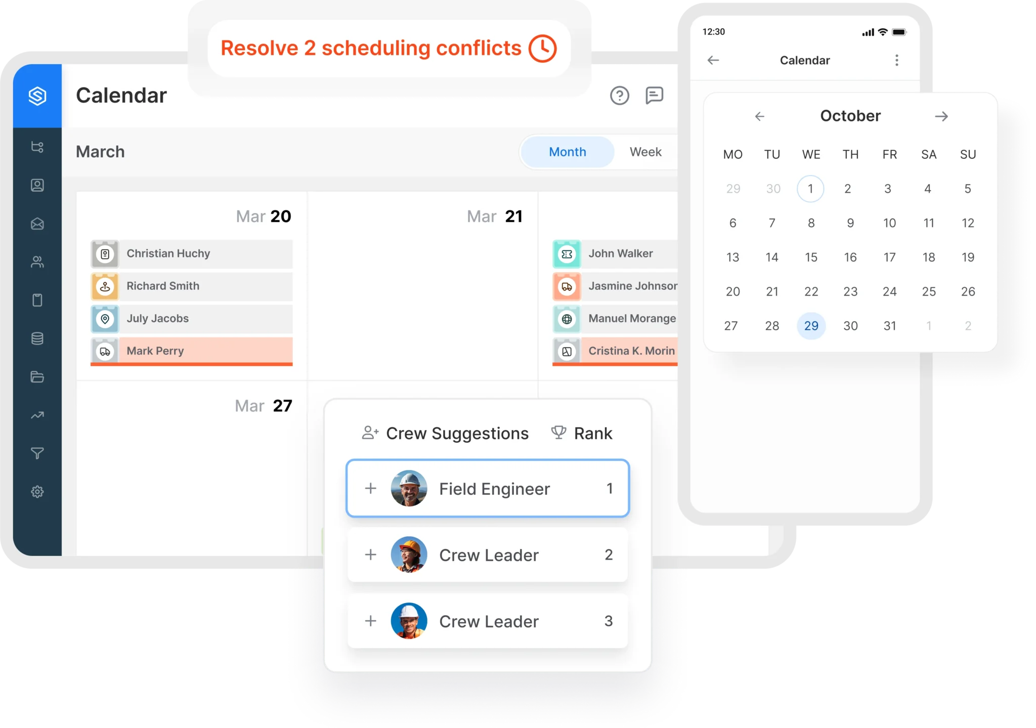 Solar CRM Scheduling and Dispatch