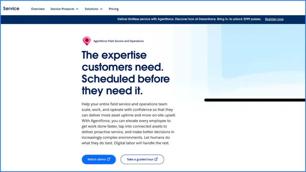salesforce hero image website