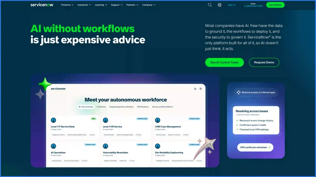 servicenow hero imag